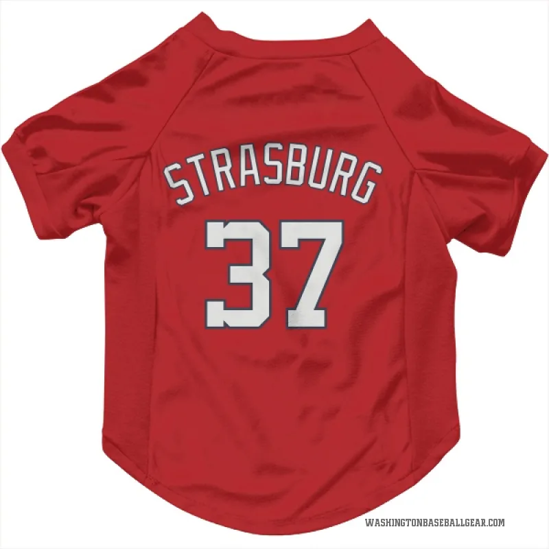 Stephen Strasburg  Red Washington Nationals  Cat & Dog Pet Jersey