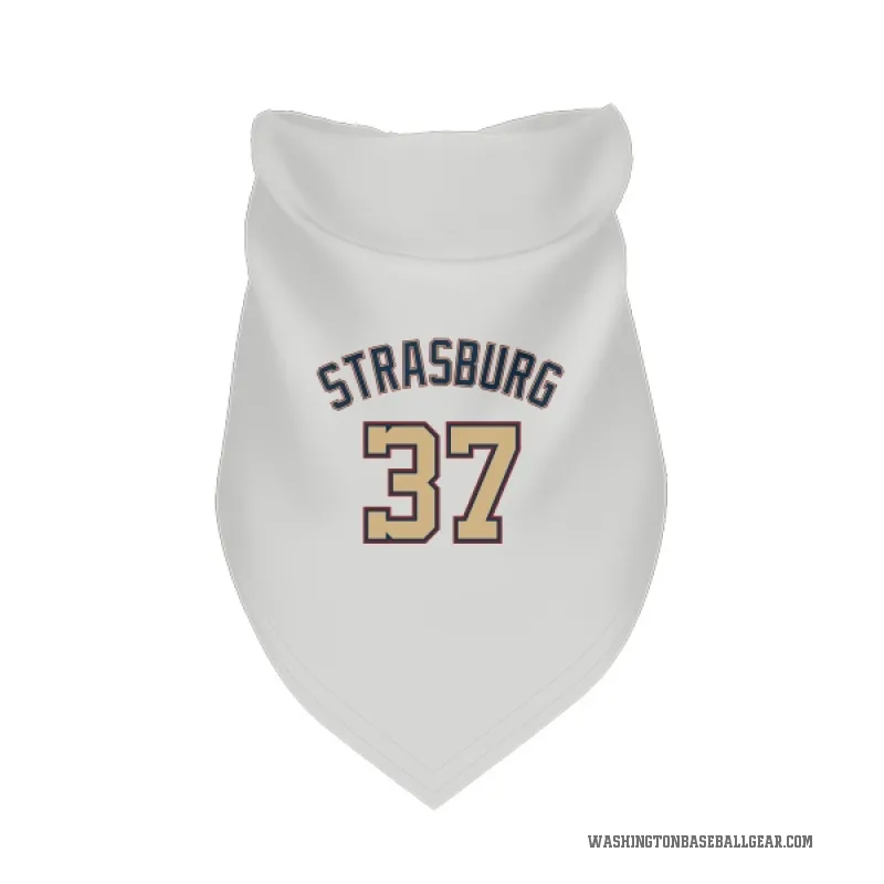 Stephen Strasburg  White/Gold Washington Nationals  Cat & Dog Pet Bandana