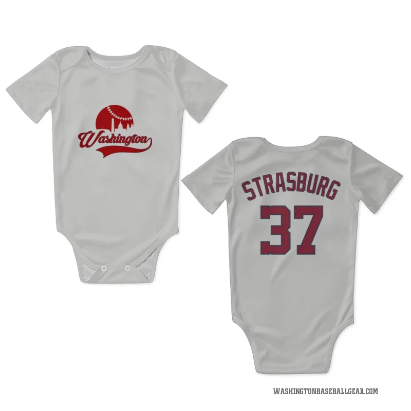 Stephen Strasburg  White Washington Nationals  Newborn & Infant Bodysuit