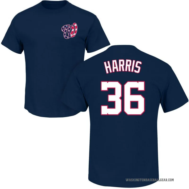 Will Harris Men's Navy Washington Nationals Roster T-Shirt -